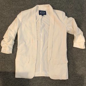 Scoop White Women's Linen Casual Blazer S